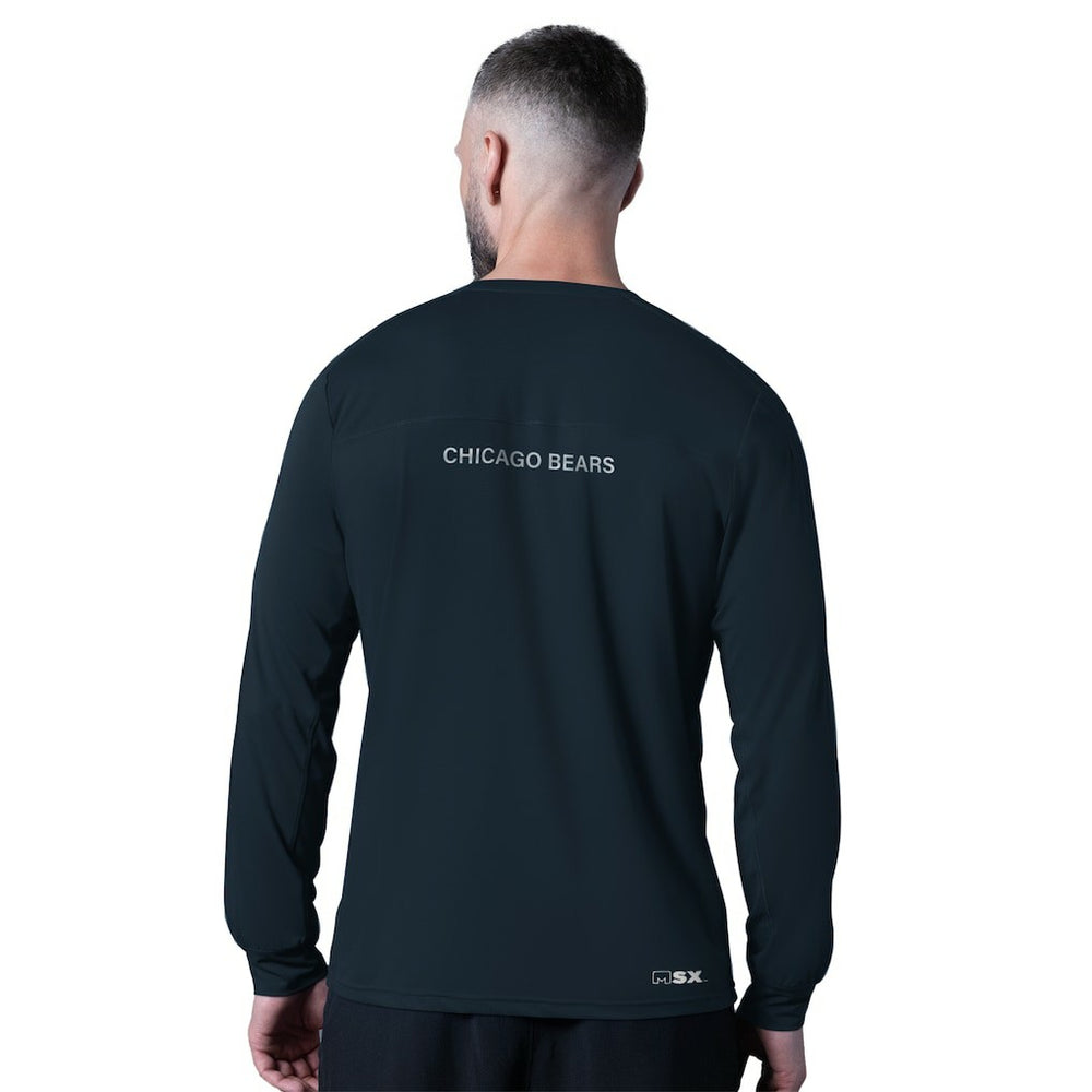 Chicago Bears MSX by Michael Strahan Forward Long-Sleeve T-Shirt Navy | NFL