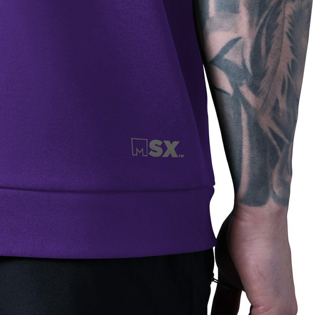 Minnesota Vikings MSX by Michael Strahan Tri-Blend Rebound Sleeveless Hoodie Purple | NFL