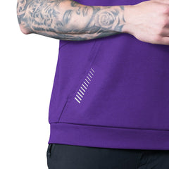 Minnesota Vikings MSX by Michael Strahan Tri-Blend Rebound Sleeveless Hoodie Purple | NFL