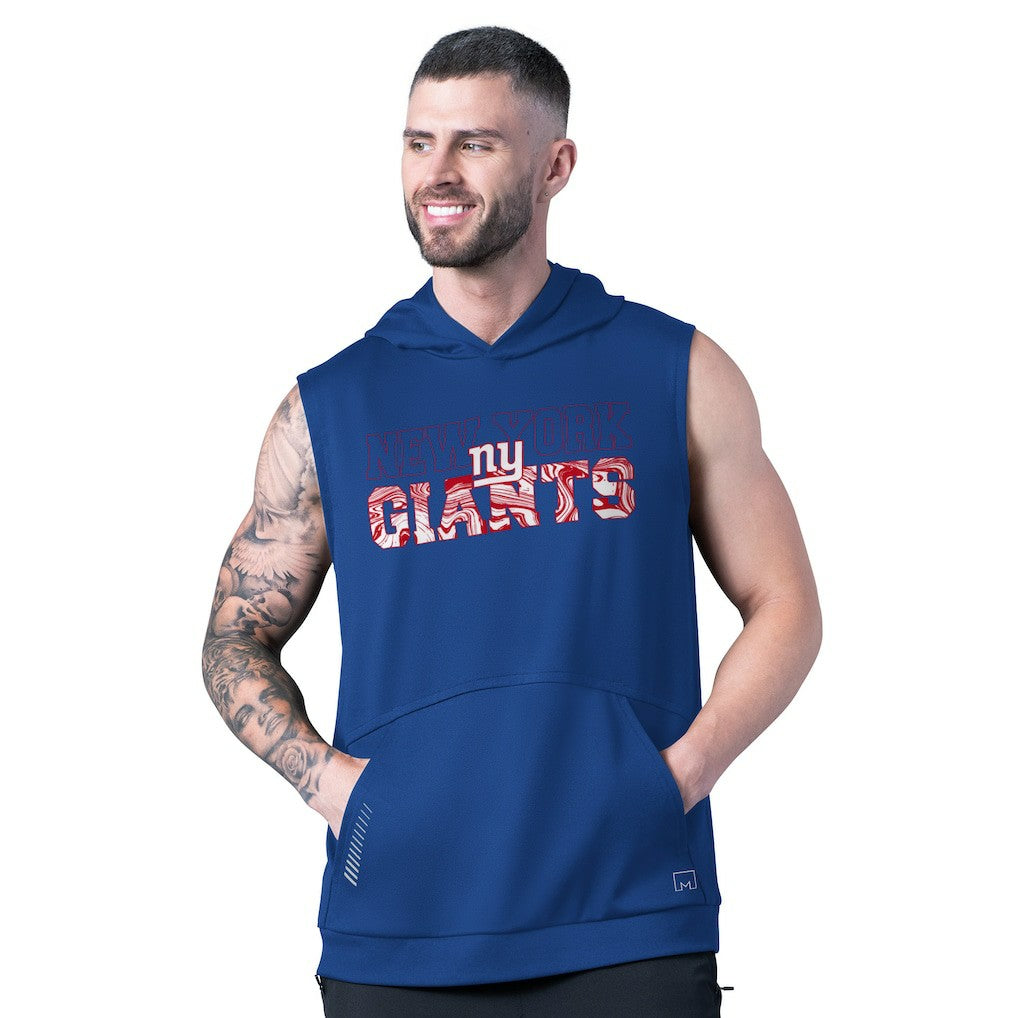 New York Giants MSX by Michael Strahan Tri-Blend Rebound Sleeveless Hoodie Royal | NFL