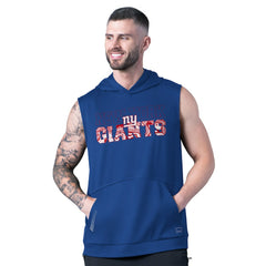 New York Giants MSX by Michael Strahan Tri-Blend Rebound Sleeveless Hoodie Royal | NFL