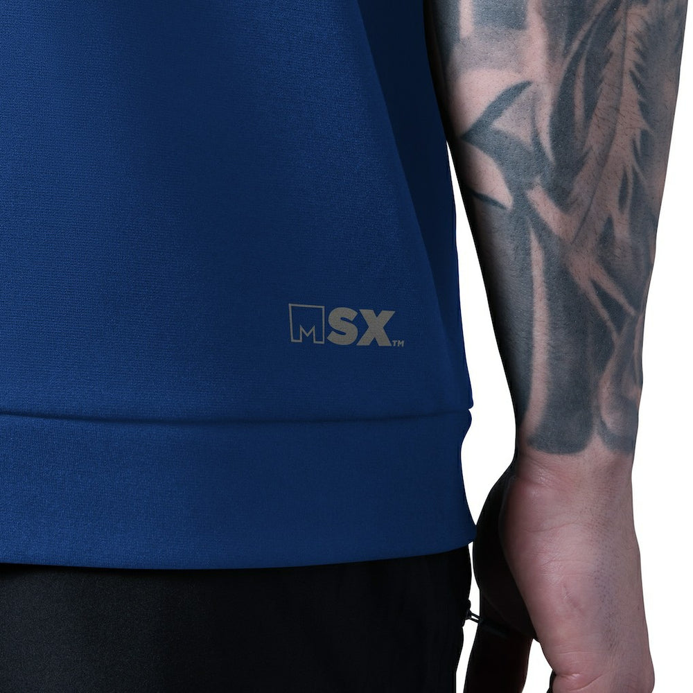 New York Giants MSX by Michael Strahan Tri-Blend Rebound Sleeveless Hoodie Royal | NFL
