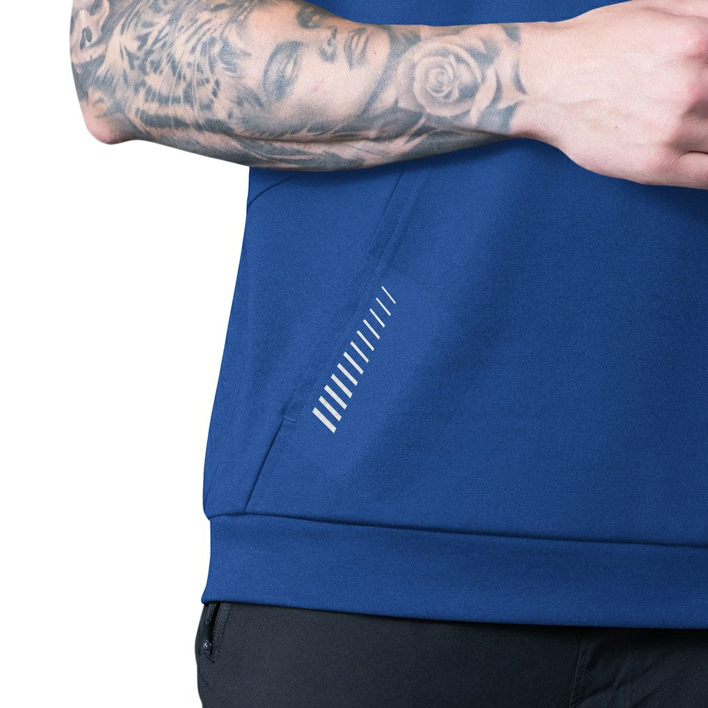 New York Giants MSX by Michael Strahan Tri-Blend Rebound Sleeveless Hoodie Royal | NFL
