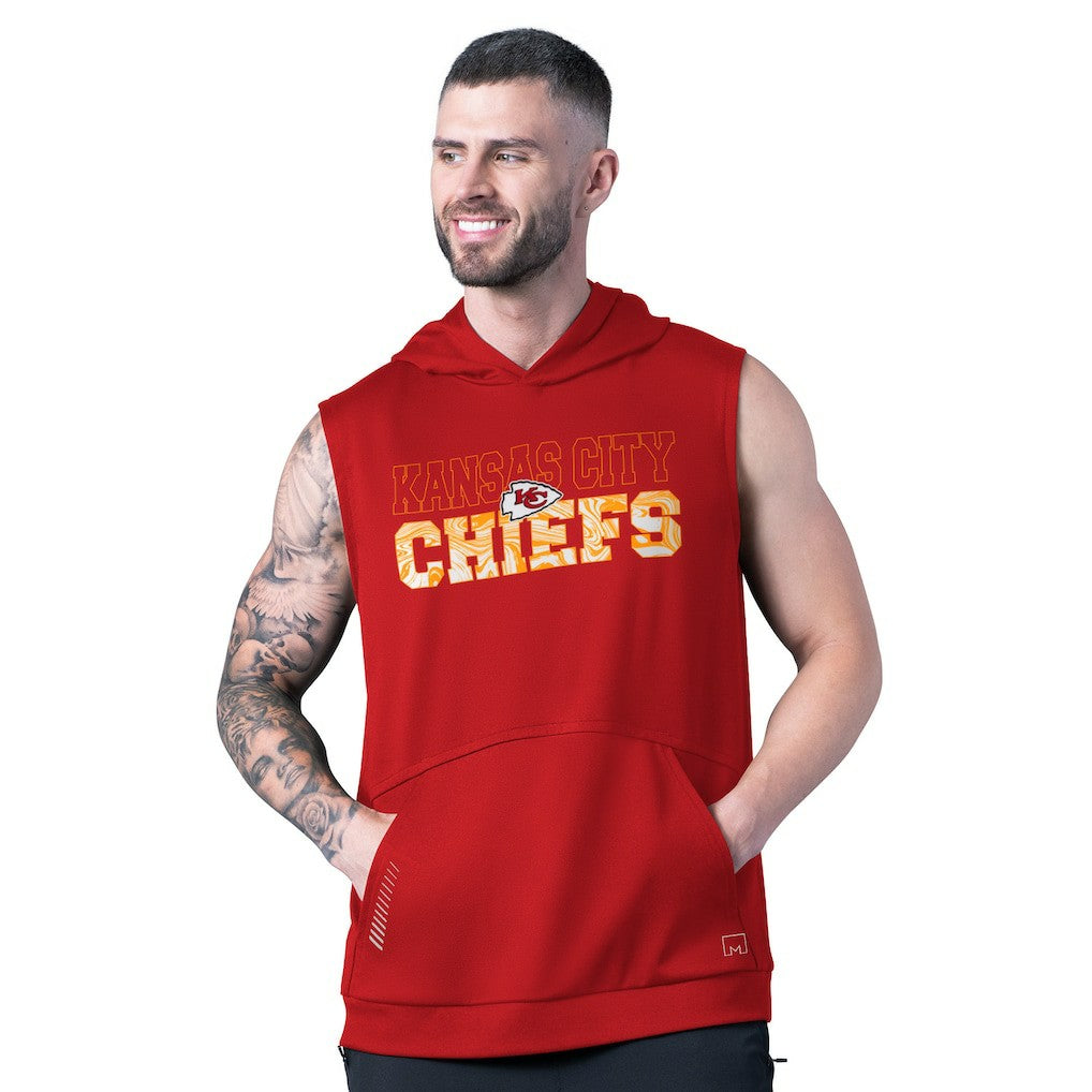 Kansas City Chiefs MSX by Michael Strahan Tri-Blend Rebound Sleeveless Hoodie Red | NFL