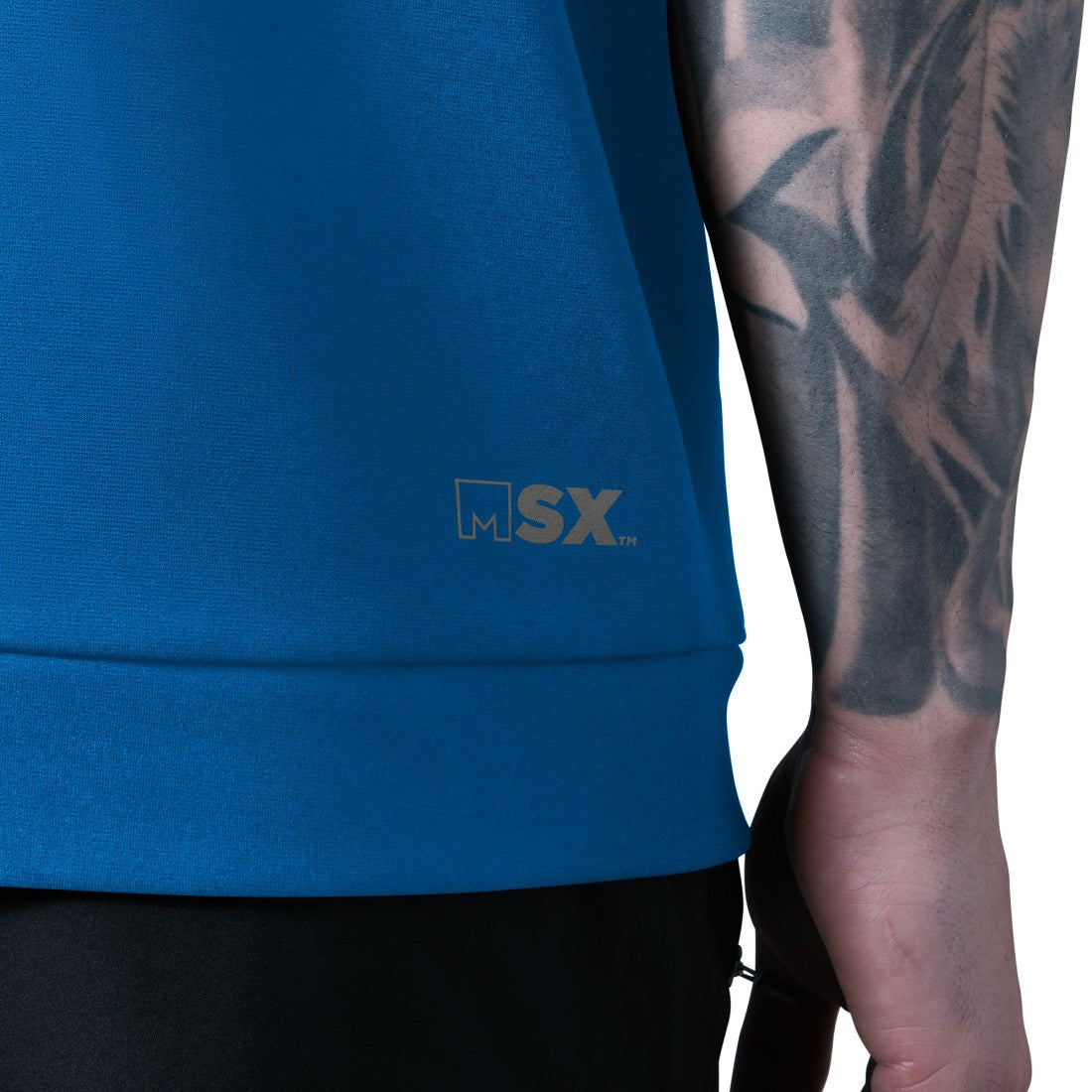 Detroit Lions MSX by Michael Strahan Tri-Blend Rebound Sleeveless Hoodie Blue | NFL