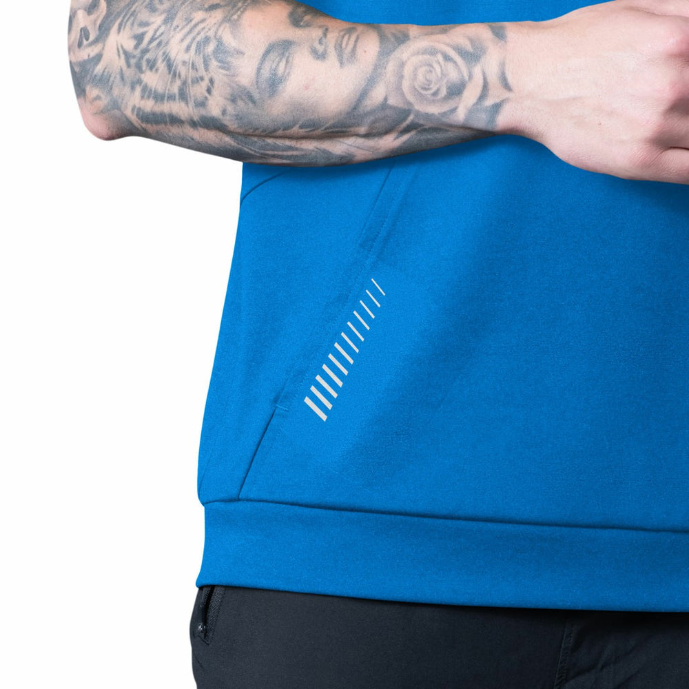 Detroit Lions MSX by Michael Strahan Tri-Blend Rebound Sleeveless Hoodie Blue | NFL
