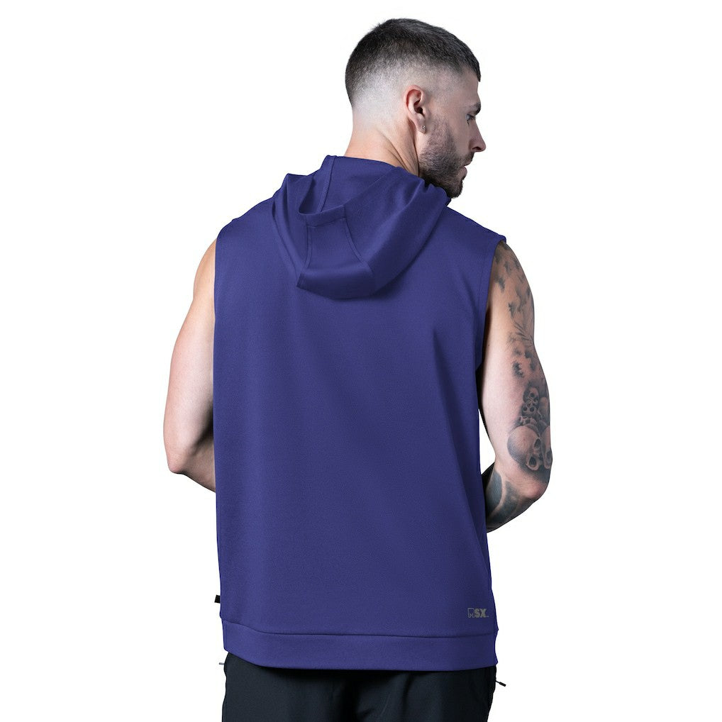 Baltimore Ravens MSX by Michael Strahan Tri-Blend Rebound Sleeveless Hoodie Purple | NFL