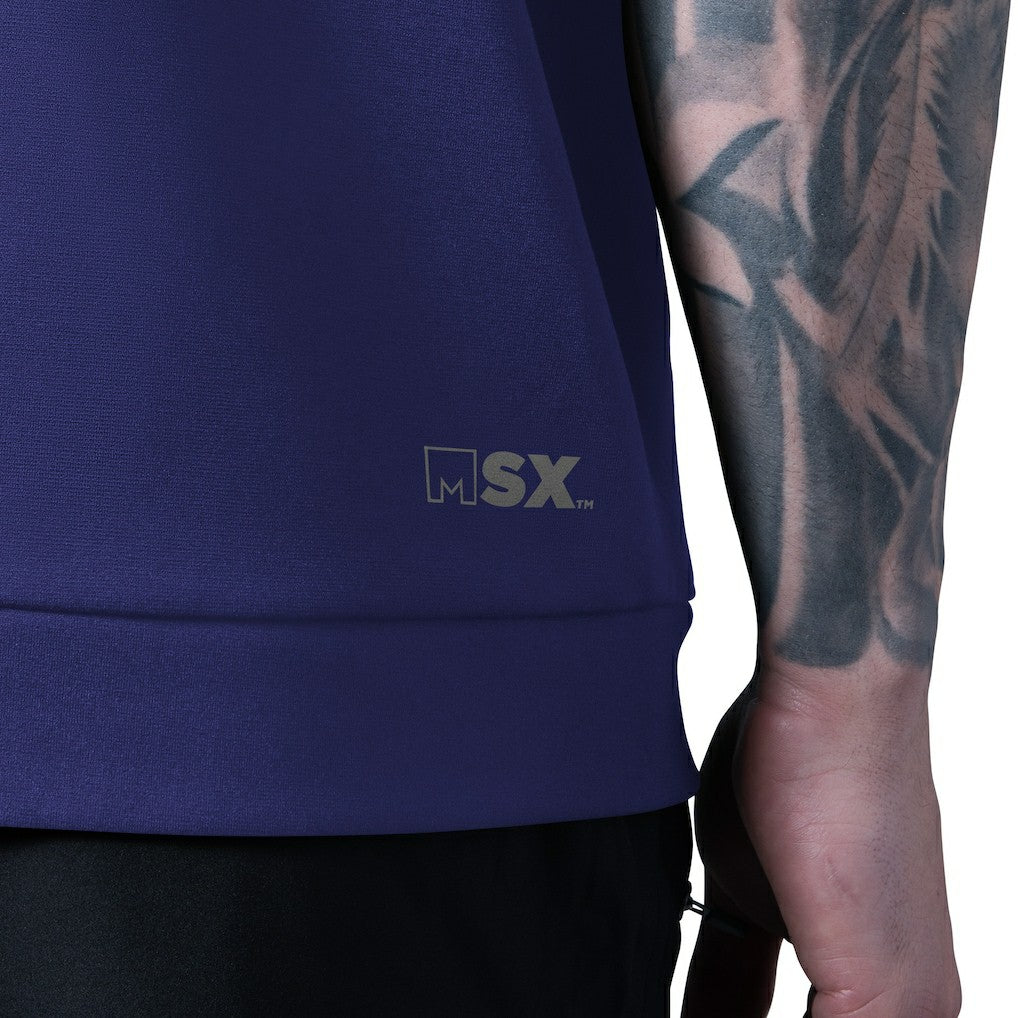 Baltimore Ravens MSX by Michael Strahan Tri-Blend Rebound Sleeveless Hoodie Purple | NFL