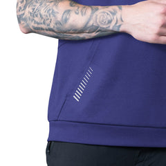 Baltimore Ravens MSX by Michael Strahan Tri-Blend Rebound Sleeveless Hoodie Purple | NFL