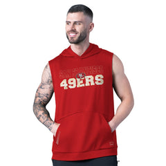 San Francisco 49ers MSX by Michael Strahan Tri-Blend Rebound Sleeveless Hoodie Scarlet | NFL