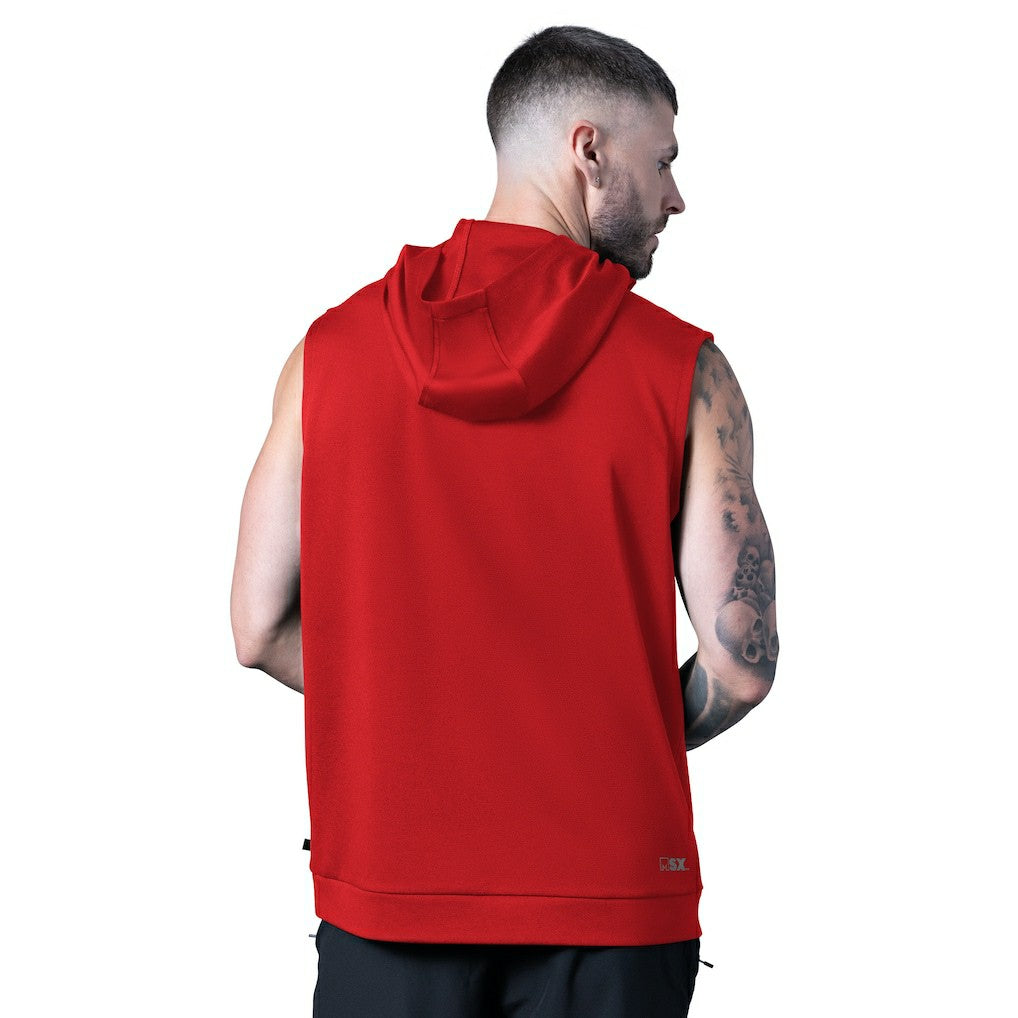 San Francisco 49ers MSX by Michael Strahan Tri-Blend Rebound Sleeveless Hoodie Scarlet | NFL