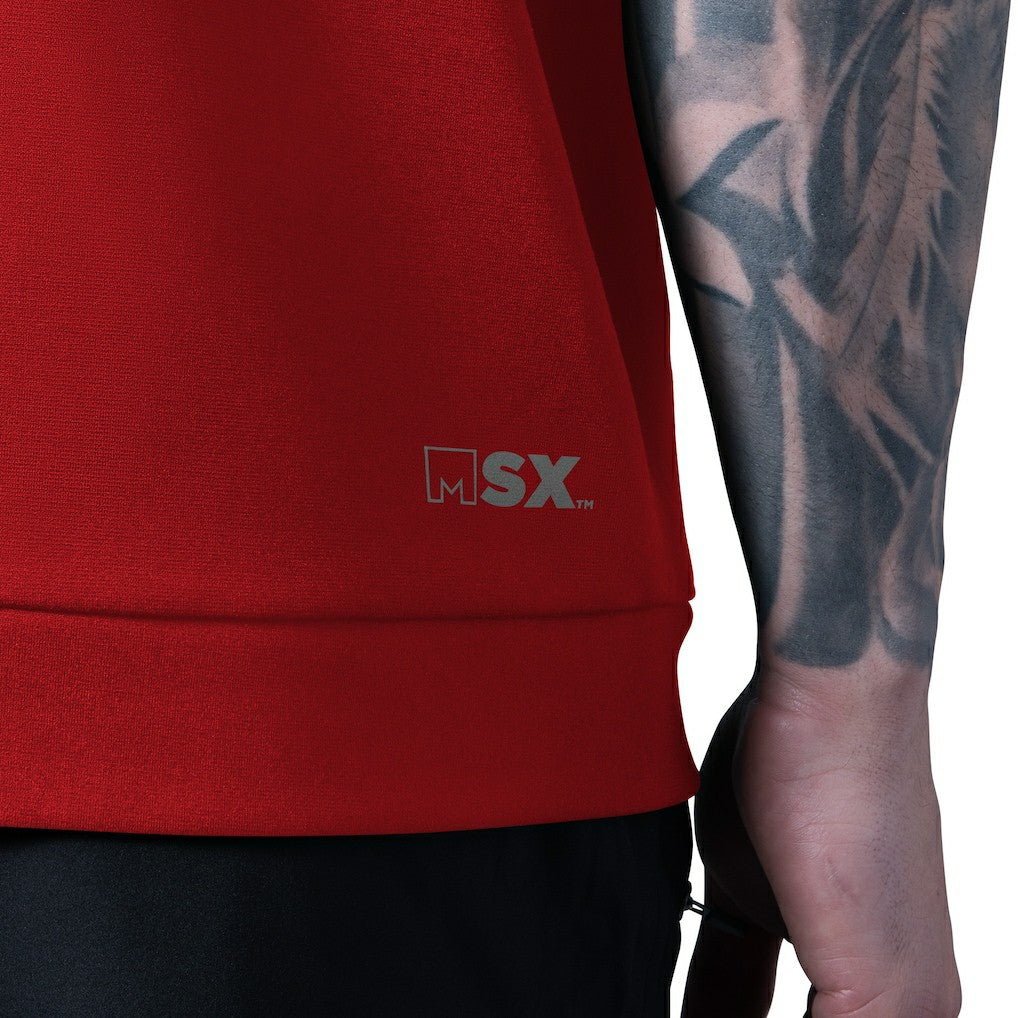 San Francisco 49ers MSX by Michael Strahan Tri-Blend Rebound Sleeveless Hoodie Scarlet | NFL