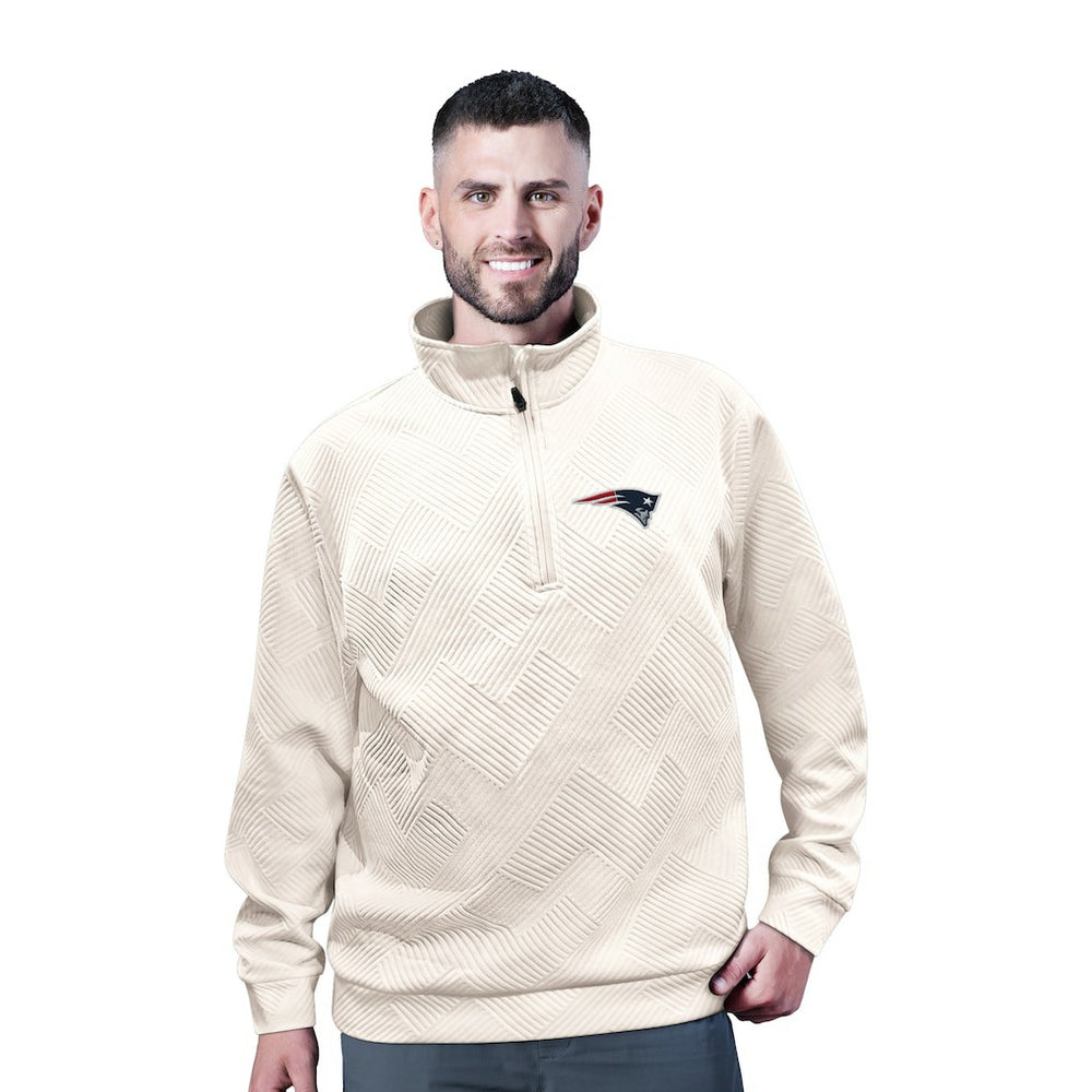 New England Patriots MSX by Michael Strahan Cross Training Half-Zip Pullover White | NFL