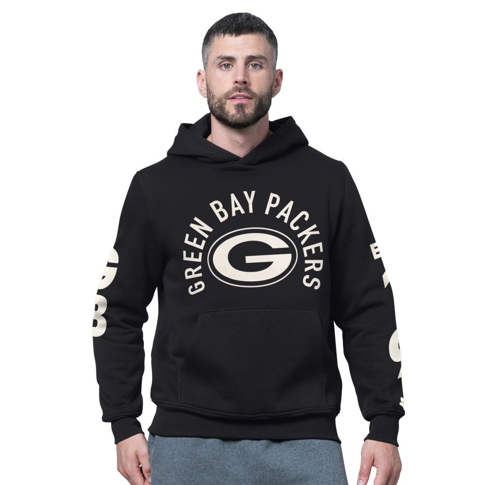 Green Bay Packers Starter Handoff Fleece Hoodie Sweatshirt Black | NFL