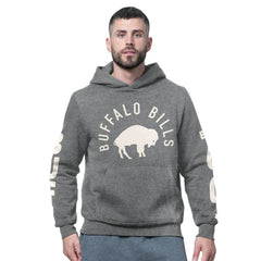 Buffalo Bills Starter Handoff Vintage Logo Fleece Hoodie Sweatshirt Charcoal | NFL