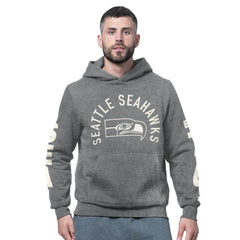 Seattle Seahawks Starter Handoff Vintage Logo Fleece Hoodie Sweatshirt Charcoal | NFL