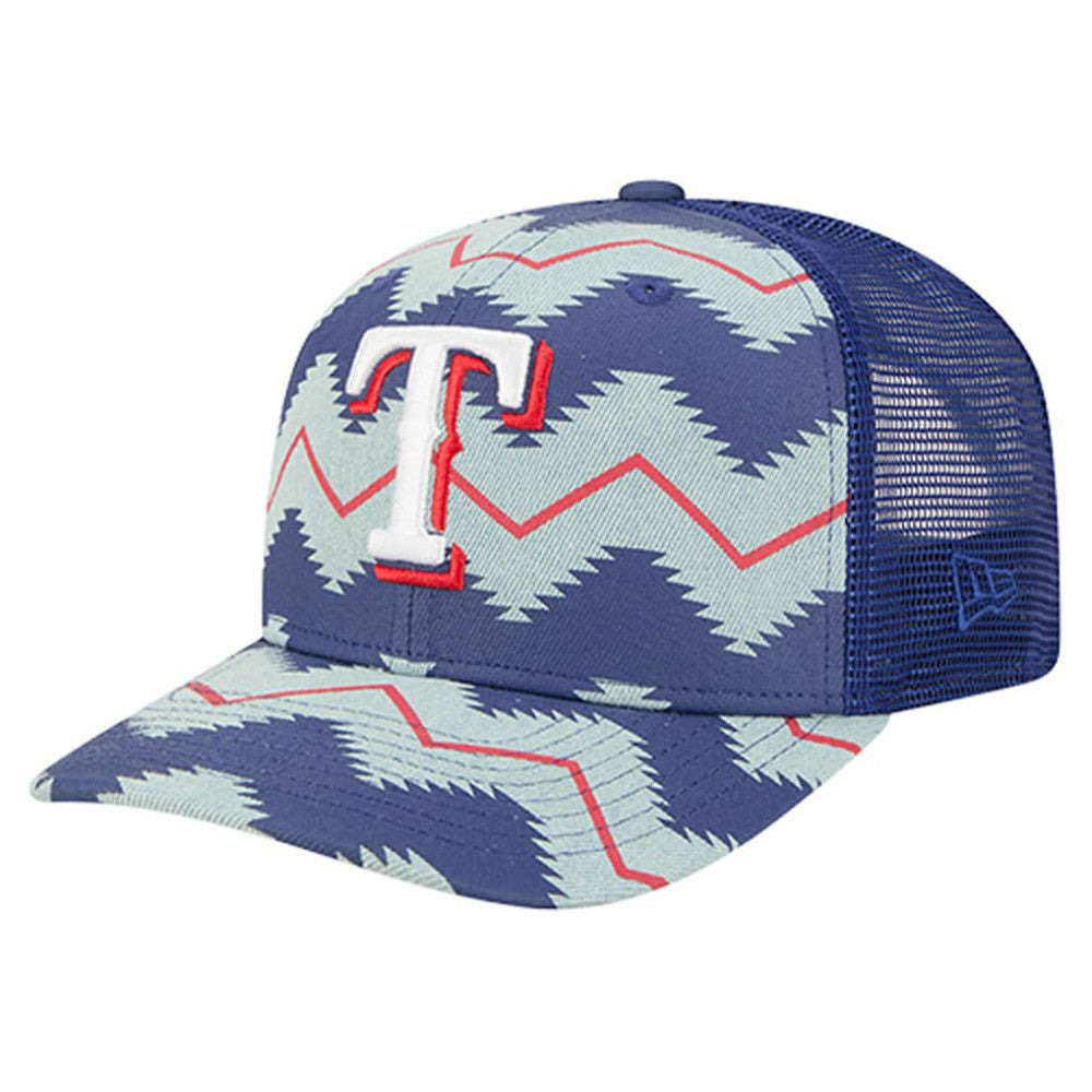 Texas Rangers New Era Aztec Denim 9SEVENTY Adjustable Hat - MLB