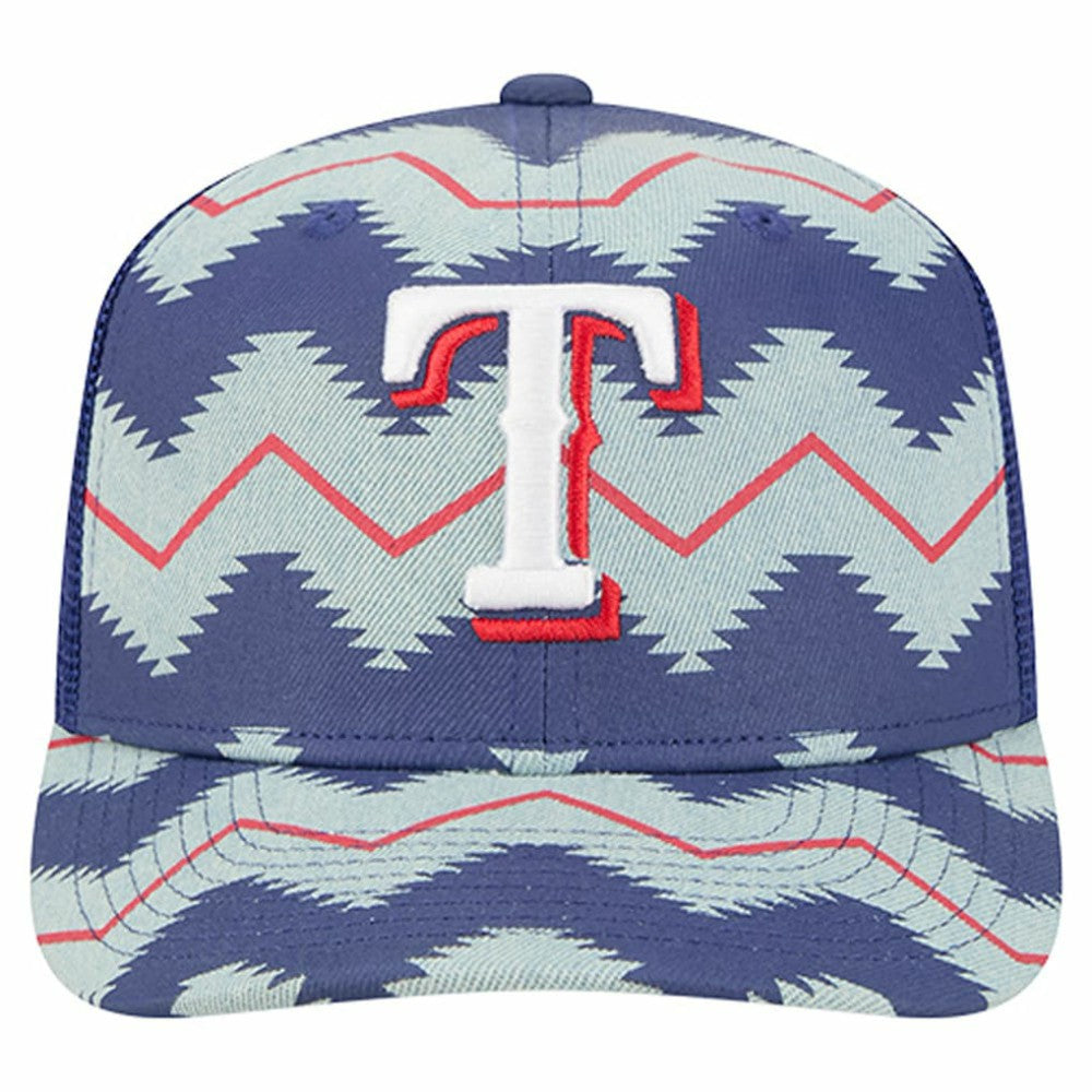Texas Rangers New Era Aztec Denim 9SEVENTY Adjustable Hat - MLB