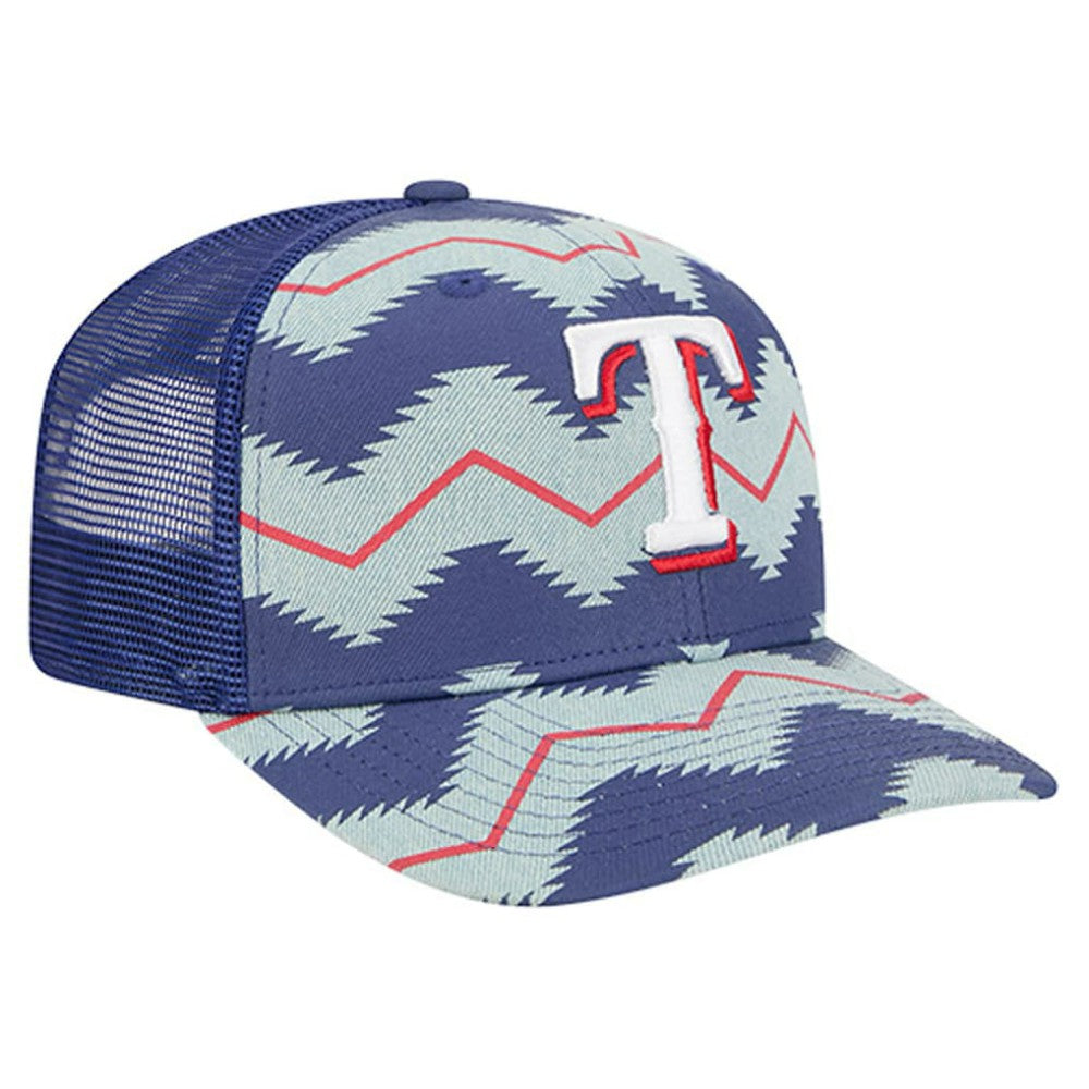 Texas Rangers New Era Aztec Denim 9SEVENTY Adjustable Hat - MLB