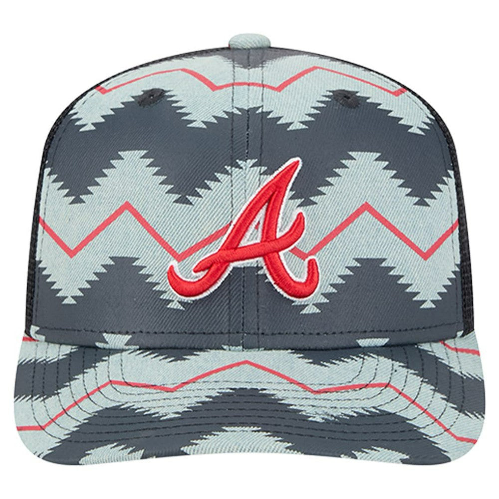 Atlanta Braves New Era Aztec Denim 9SEVENTY Adjustable Hat - MLB