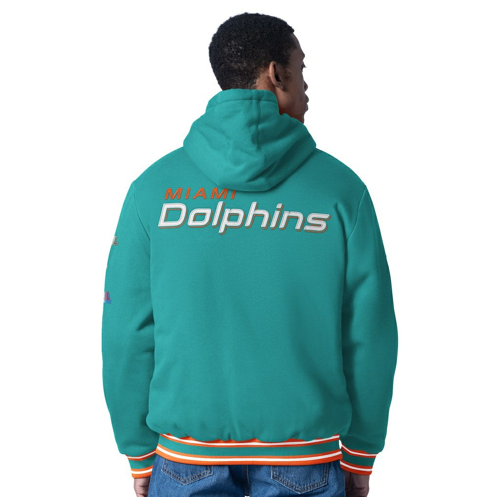 Miami Dolphins G-III Sports by Carl Banks Power Forward Commemorative Full-Zip Hooded Jacket Aqua | NFL