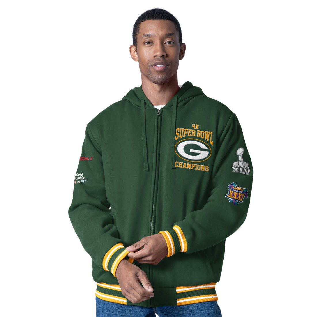 Green Bay Packers G-III Sports by Carl Banks Power Forward Commemorative Full-Zip Hooded Jacket Green | NFL