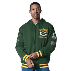 Green Bay Packers G-III Sports by Carl Banks Power Forward Commemorative Full-Zip Hooded Jacket Green | NFL