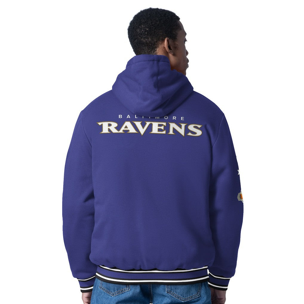 Baltimore Ravens G-III Sports by Carl Banks Power Forward Commemorative Full-Zip Hooded Jacket Purple | NFL