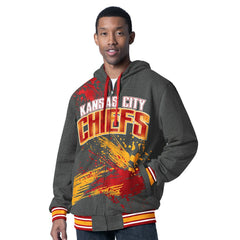 Kansas City Chiefs G-III Sports by Carl Banks Dual Threat Reversable Full-Zip Hooded Jacket Red/Charcoal | NFL