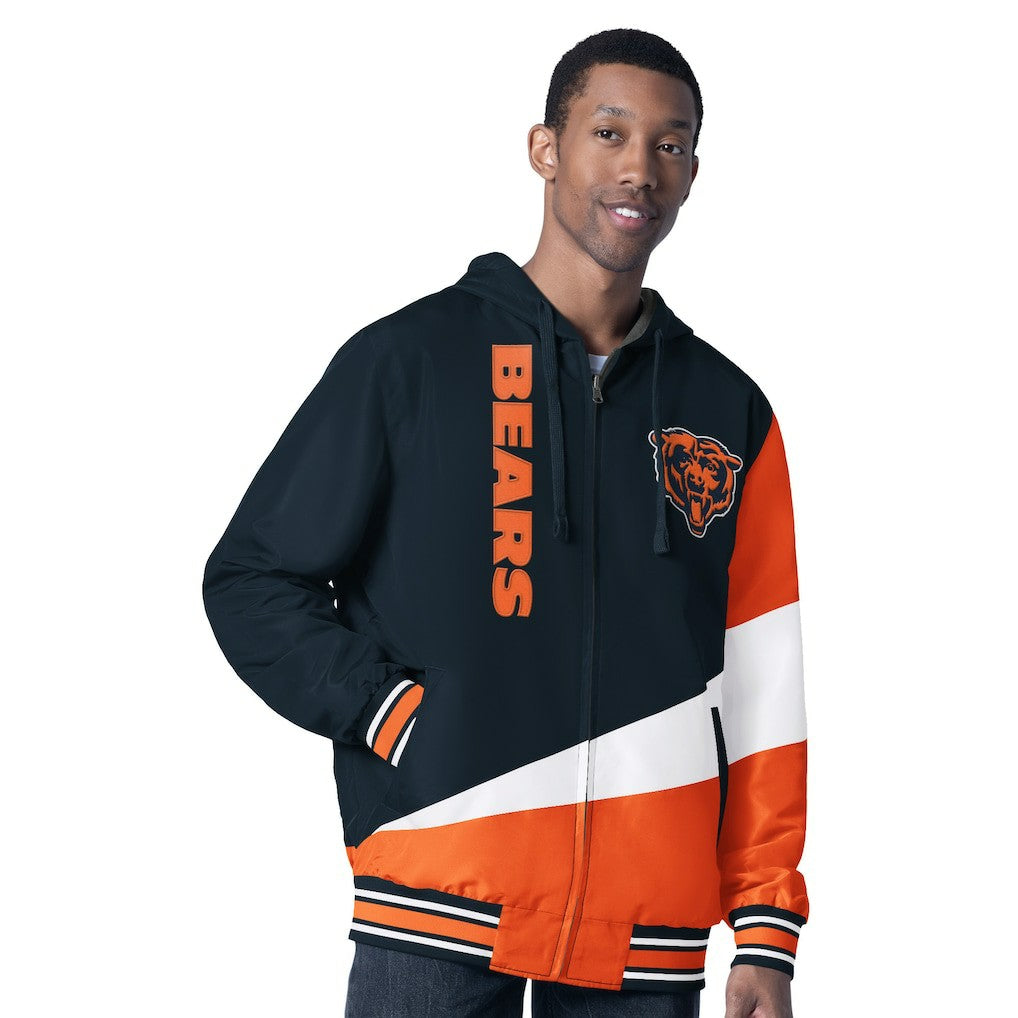 Chicago Bears G-III Sports by Carl Banks Dual Threat Reversable Full-Zip Hooded Jacket Navy/Charcoal | NFL