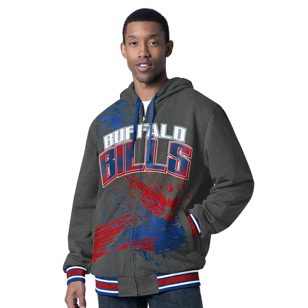 Buffalo Bills G-III Sports by Carl Banks Dual Threat Reversable Full-Zip Hooded Jacket Royal/Charcoal | NFL