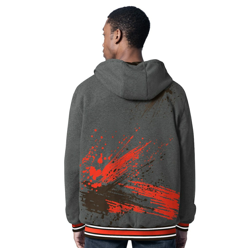 Cleveland Browns G-III Sports by Carl Banks Dual Threat Reversable Full-Zip Hooded Jacket Brown/Charcoal | NFL