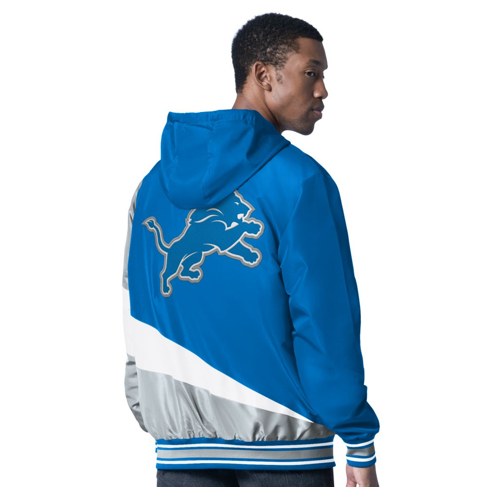 Detroit Lions G-III Sports by Carl Banks Dual Threat Reversable Full-Zip Hooded Jacket Blue/Charcoal | NFL