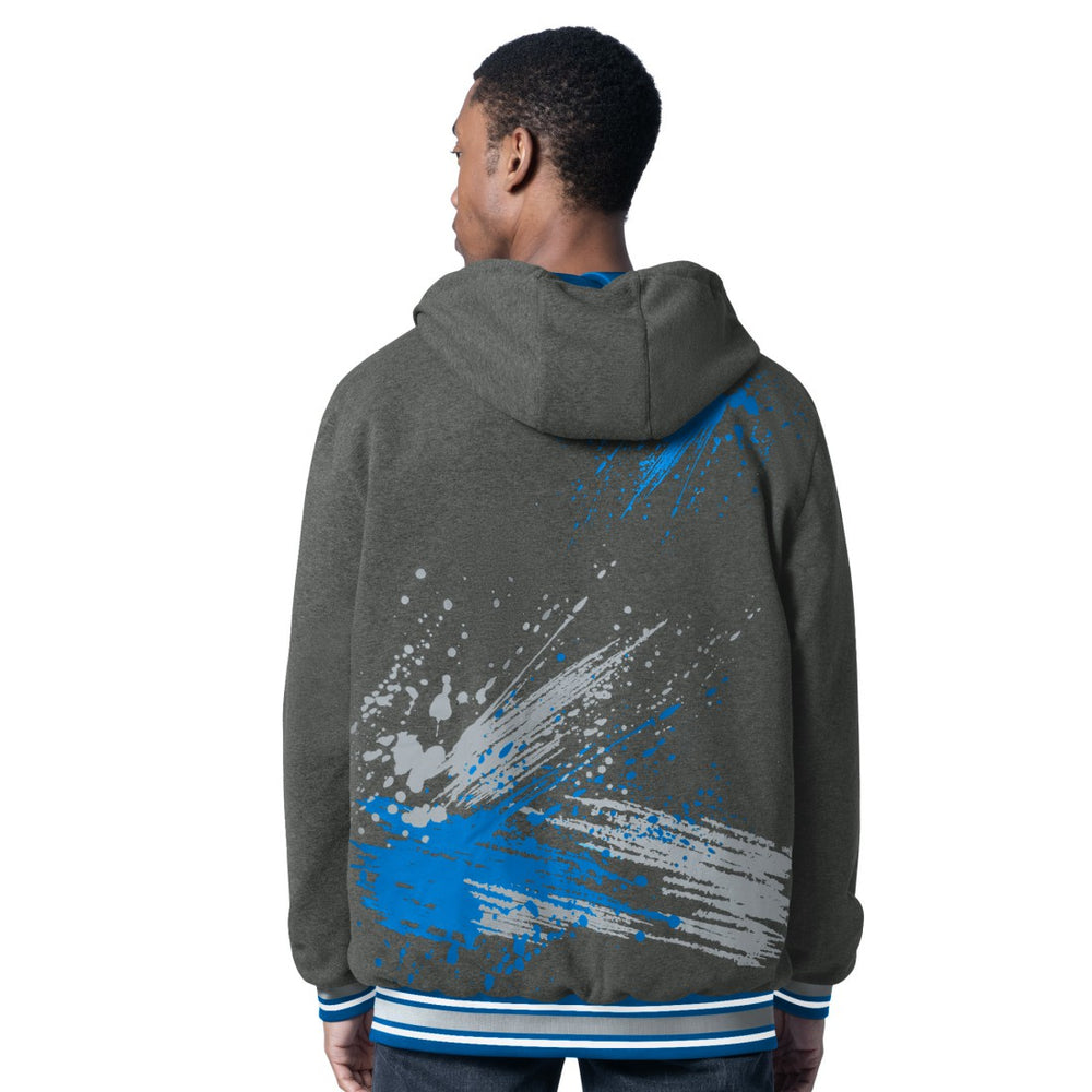 Detroit Lions G-III Sports by Carl Banks Dual Threat Reversable Full-Zip Hooded Jacket Blue/Charcoal | NFL