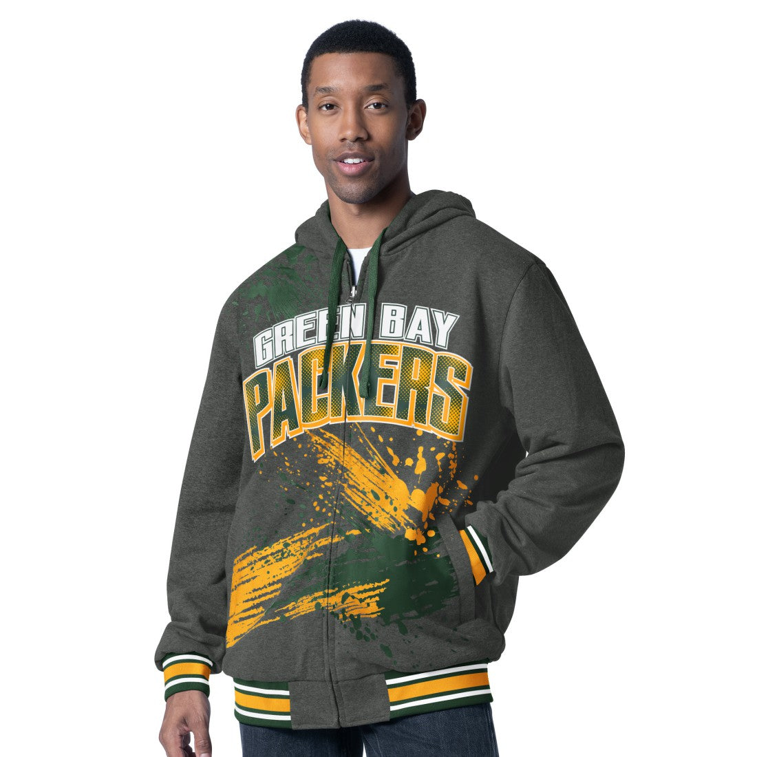 Green Bay Packers G-III Sports by Carl Banks Dual Threat Reversable Full-Zip Hooded Jacket Green/Charcoal | NFL