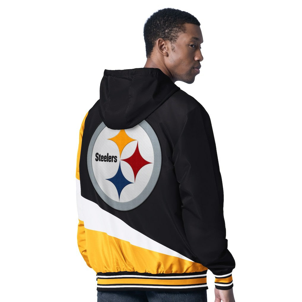 Pittsburgh Steelers G-III Sports by Carl Banks Dual Threat Reversable Full-Zip Hooded Jacket Black/Charcoal | NFL