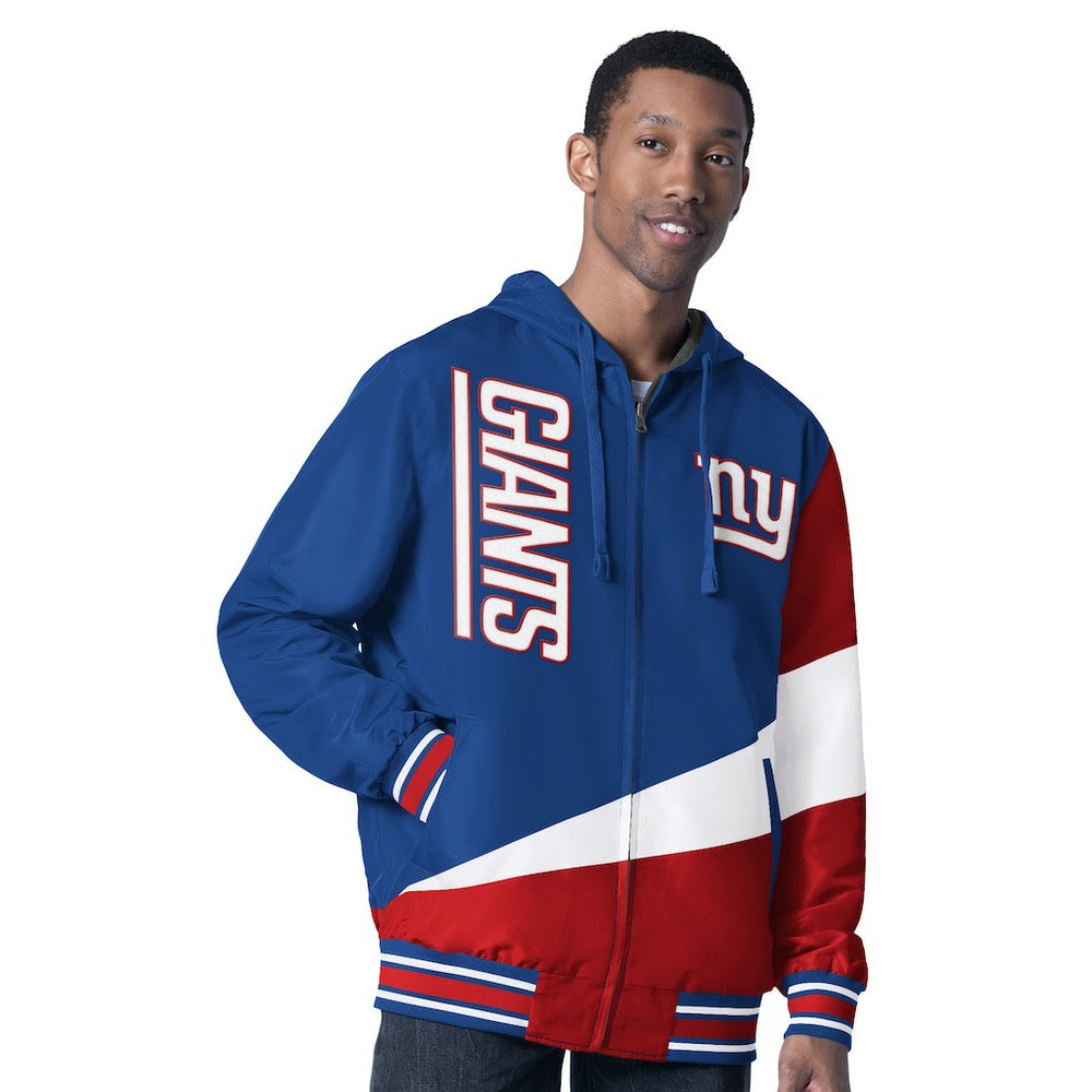 New York Giants G-III Sports by Carl Banks Dual Threat Reversable Full-Zip Hooded Jacket Royal/Charcoal | NFL