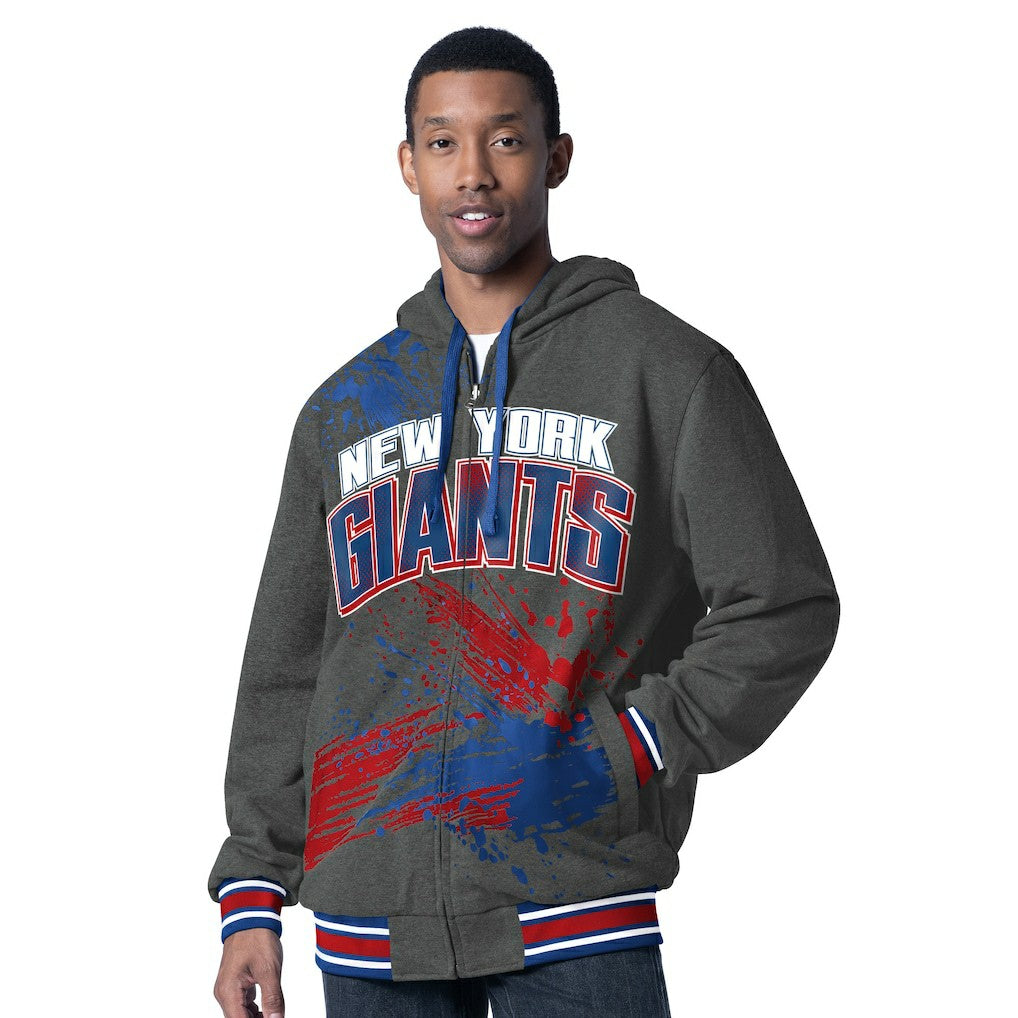 New York Giants G-III Sports by Carl Banks Dual Threat Reversable Full-Zip Hooded Jacket Royal/Charcoal | NFL