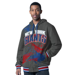 New York Giants G-III Sports by Carl Banks Dual Threat Reversable Full-Zip Hooded Jacket Royal/Charcoal | NFL