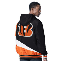 Cincinnati Bengals G-III Sports by Carl Banks Dual Threat Reversable Full-Zip Hooded Jacket Black/Charcoal | NFL
