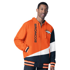 Denver Broncos G-III Sports by Carl Banks Dual Threat Reversable Full-Zip Hooded Jacket Orange/Charcoal | NFL