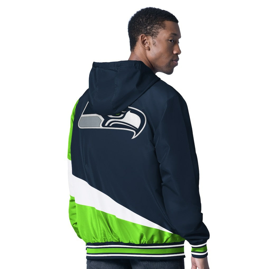 Seattle Seahawks G-III Sports by Carl Banks Dual Threat Reversable Full-Zip Hooded Jacket College Navy/Charcoal | NFL