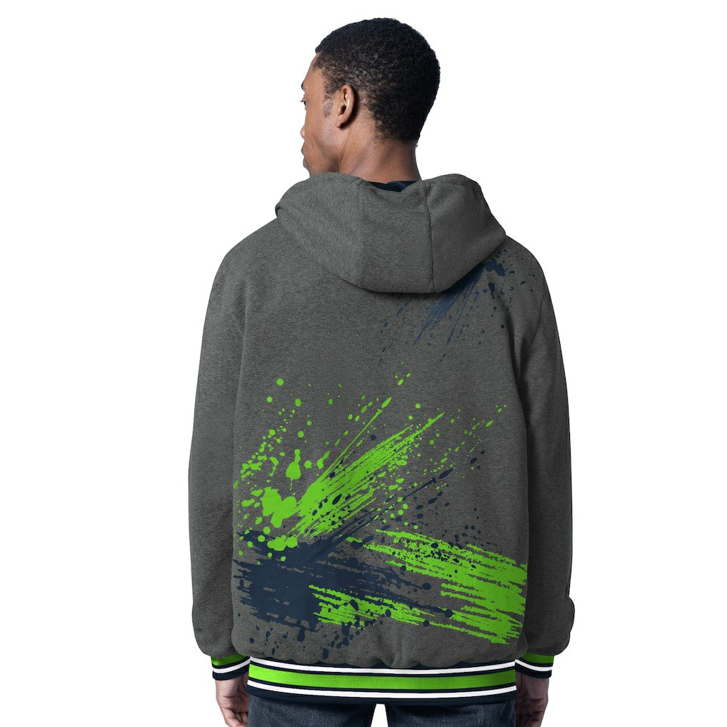 Seattle Seahawks G-III Sports by Carl Banks Dual Threat Reversable Full-Zip Hooded Jacket College Navy/Charcoal | NFL