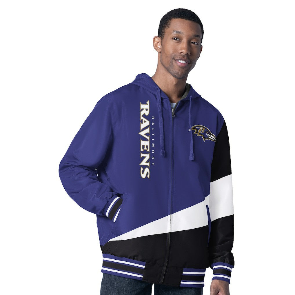 Baltimore Ravens G-III Sports by Carl Banks Dual Threat Reversable Full-Zip Hooded Jacket Purple/Charcoal | NFL