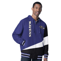 Baltimore Ravens G-III Sports by Carl Banks Dual Threat Reversable Full-Zip Hooded Jacket Purple/Charcoal | NFL