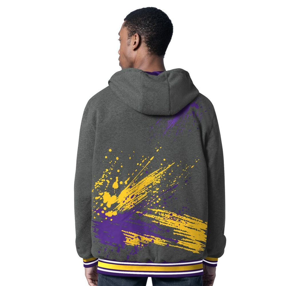 Minnesota Vikings G-III Sports by Carl Banks Dual Threat Reversable Full-Zip Hooded Jacket Purple/Charcoal | NFL