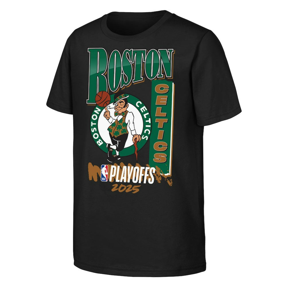 Boston Celtics Youth 2025 NBA Playoffs Hype T-Shirt Black - NBA