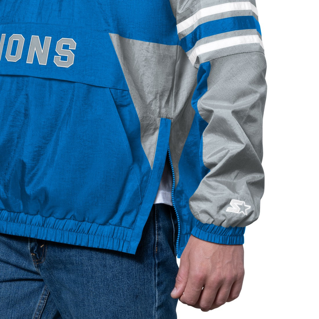 Detroit Lions Starter Prospect Half-Zip Pullover Blue | NFL