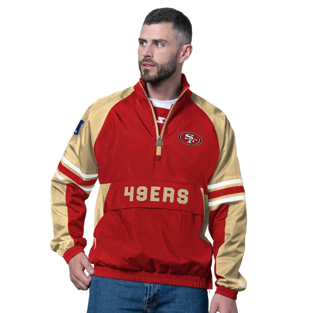 San Francisco 49ers Starter Prospect Half-Zip Pullover Scarlet | NFL