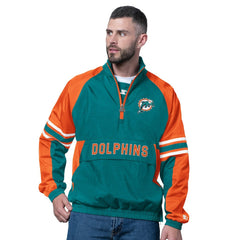 Miami Dolphins Starter Vintage Logo Prospect Half-Zip Pullover Aqua | NFL